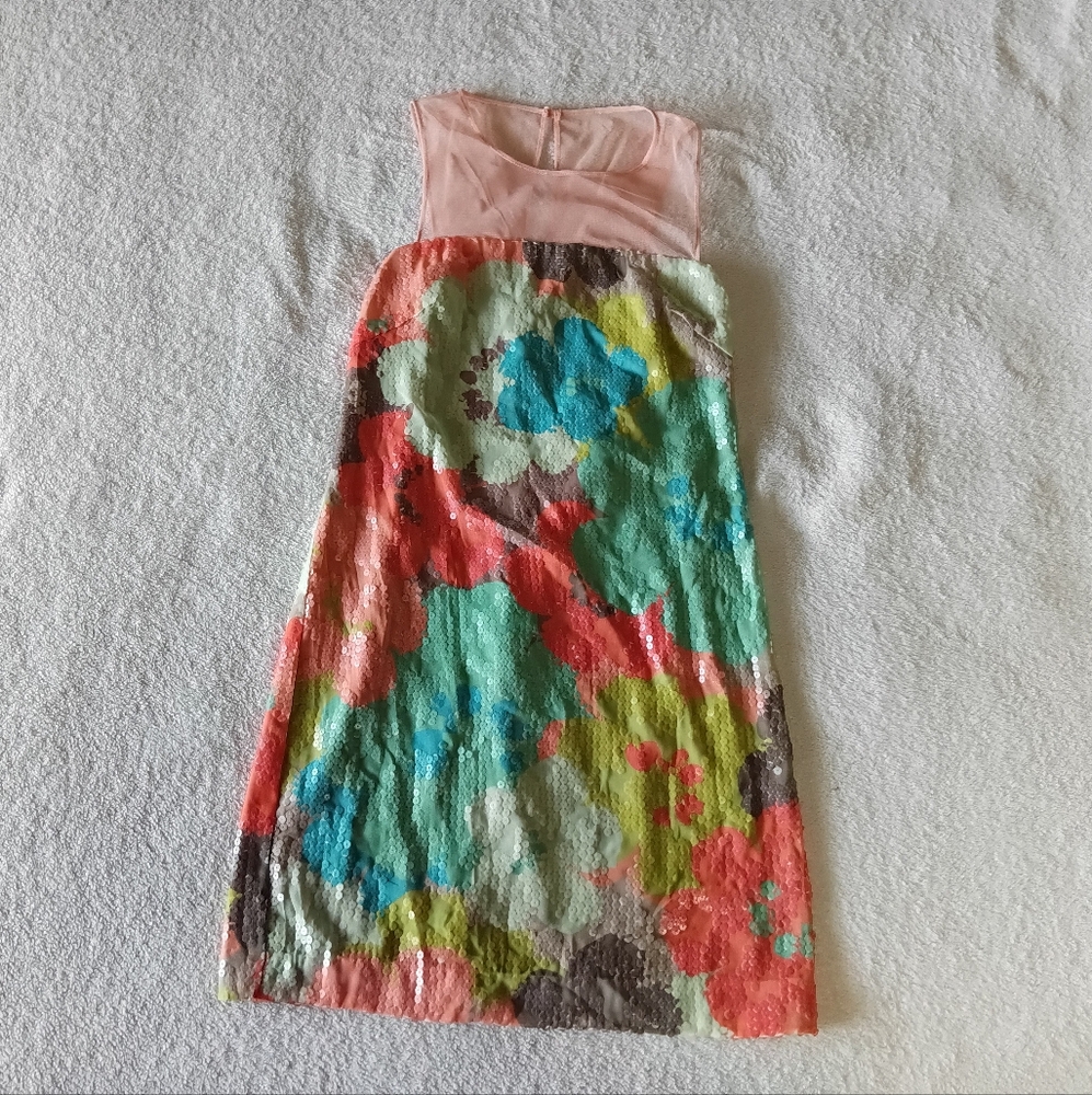 Trina Turk Floral Sequin Dress Size 6